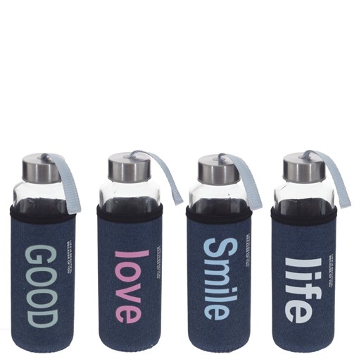 Бутылка, 400 мл, L7 W7 H20 см, 4в. - фото 381416