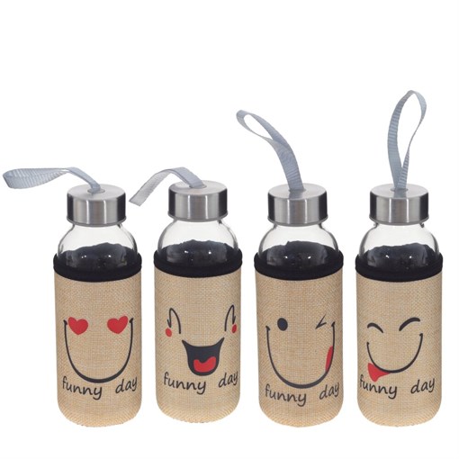 Бутылка, 300 мл, L6,5 W6,5 H17 см, 4в. - фото 381437