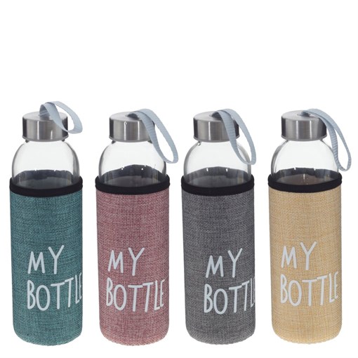 Бутылка, 550 мл, L7 W7 H22 см, 4в. - фото 381444