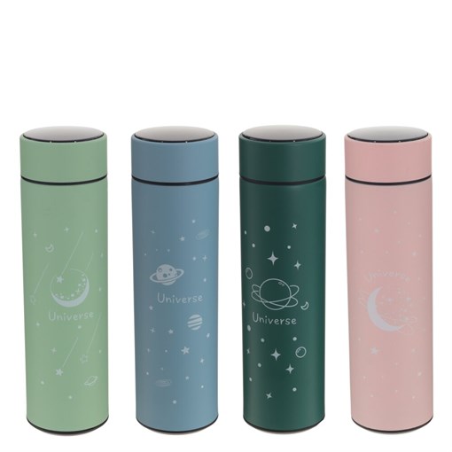 Термос с термодатчиком, 500 мл, L6,5 W6,5 H23 см, 4в. - фото 381804