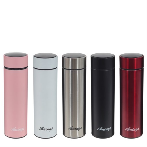 Термос с термодатчиком, 500 мл, L6,5 W6,5 H23 см, (сохр.t до 7 часов), 5в. - фото 381834