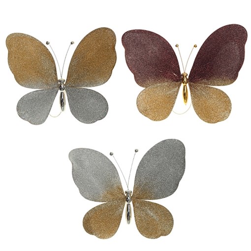Новогоднее украшение "Бабочка", L20W1H20 см, 3в. - фото 382115