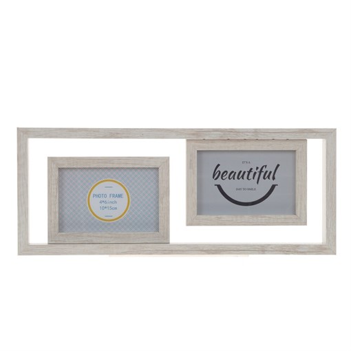 Фоторамка для 2-х фото, L45 W4 H17,5 см - фото 382507