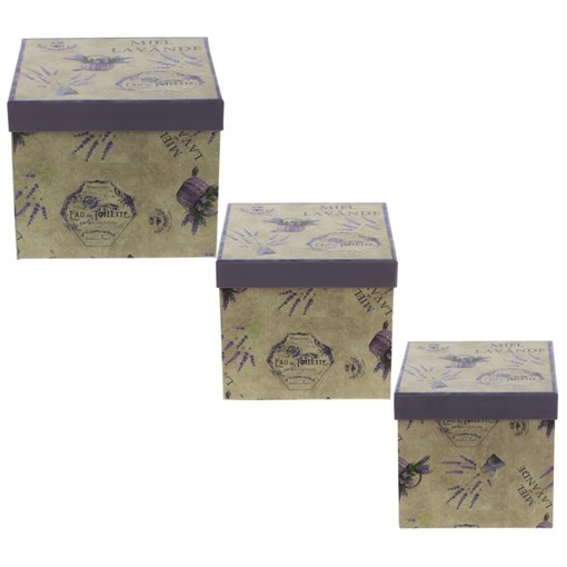 Коробка подарочная, набор из 3-х шт, L23 W23 H19 см - фото 382877