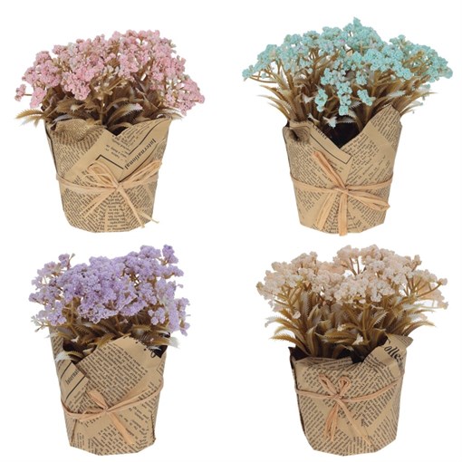 Цветочная композиция, L12 W12 H16 см, 4в. - фото 383340