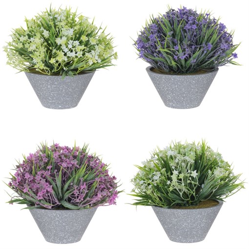 Цветочная композиция, L20 W20 H19 см, 4в. - фото 383359