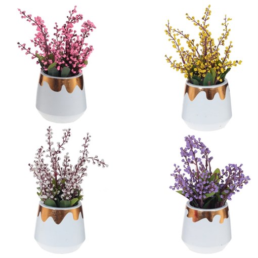 Цветочная композиция, L14 W14 H20 см, 4в. - фото 383378