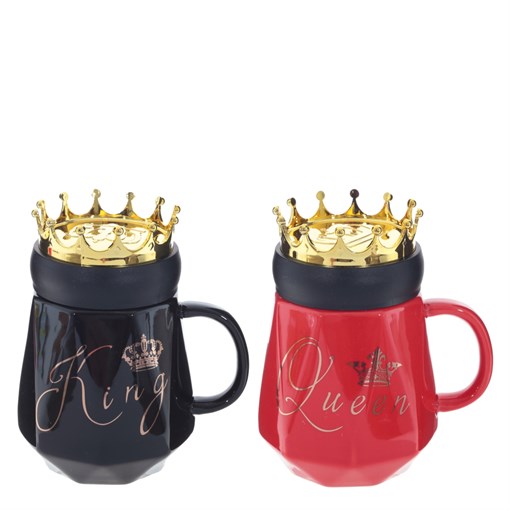 Кружка с крышкой, 500 мл, L13 W10 H14,5 см, 2в. - фото 383465