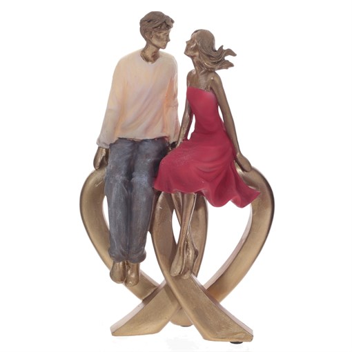 Фигурка декоративная "Влюбленная пара", L15 W8 H25 см - фото 383795