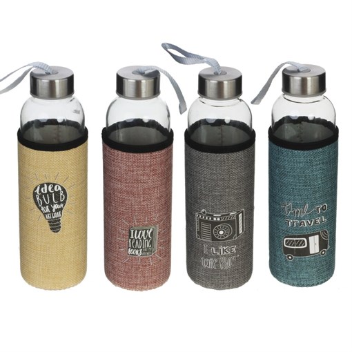 Бутылка, 600 мл, L7 W7 H22 см, 4в. - фото 383946