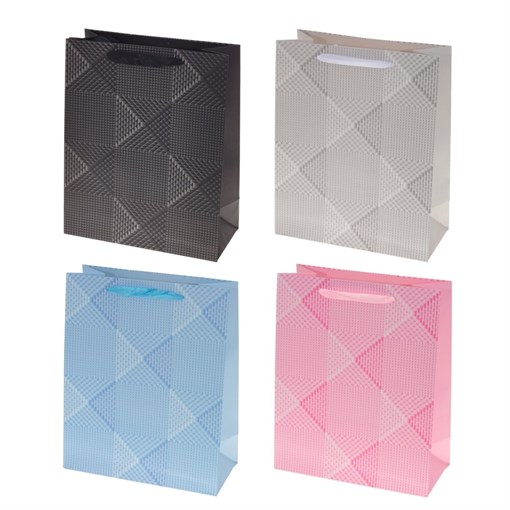 Пакет подарочный (бумага, плотность 210г/м2, блок 12шт, Блок - вид), L31 W12 H44 см, 4в. - фото 384025