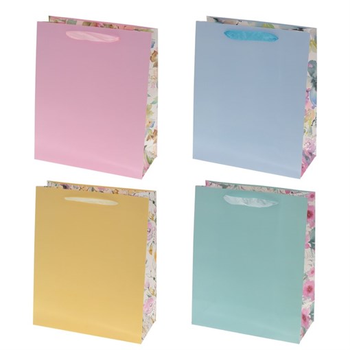 Пакет подарочный (бумага, плотность 210г/м2, блок 12шт,Блок - вид), L26 W12 H32 см, 4в. - фото 384030