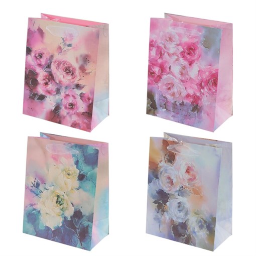 Пакет подарочный (бумага, плотность 210г/м2, блок 12шт,Блок - вид), L18 W10 H23 см, 4в. - фото 384045