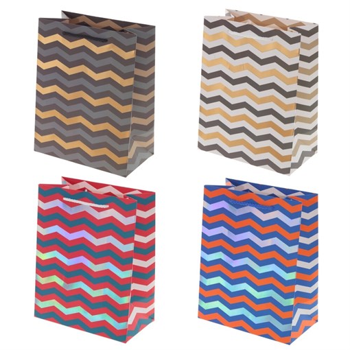 Пакет подарочный (бумага, плотность 210г/м2, блок 12шт,Блок - вид), L18 W10 H23 см, 4в. - фото 384095