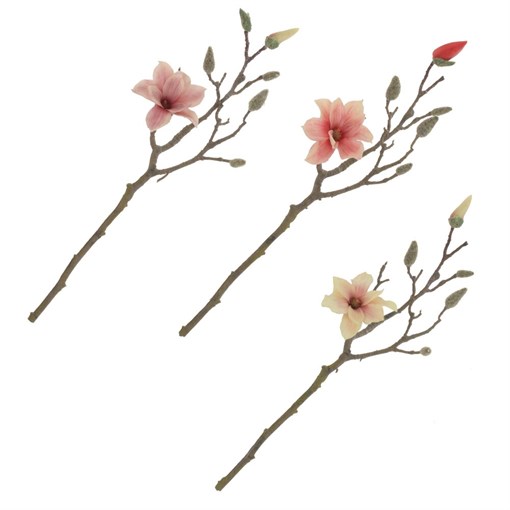 Цветок искусственный "Магнолия", L16 W10 H46 см, 3в. - фото 384707