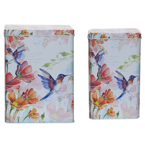 Банка для сыпучих продуктов, набор из 2-х шт, 2200/1400 мл, L14,5 W8,5 H20 см - фото 385310