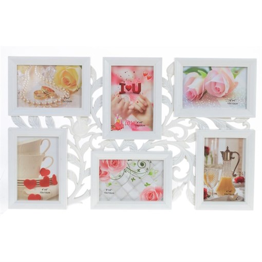 Фоторамка для 6 фото, L52 W2 H32 см - фото 385495