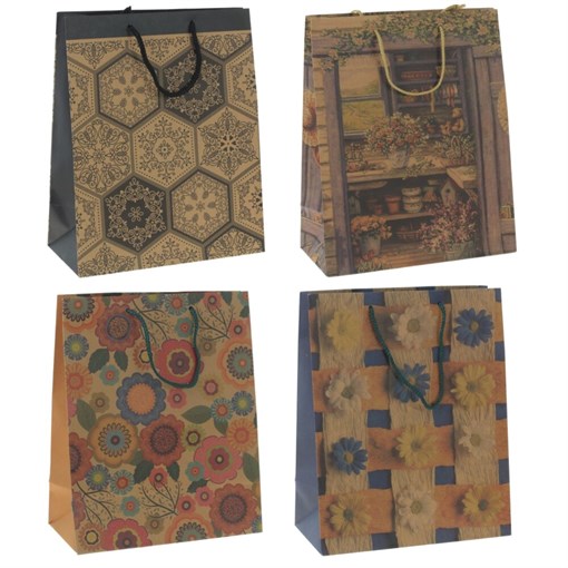 Пакет подарочный, L26 W14 H32 см, (в ассорт.) - фото 385598