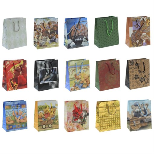 Пакет подарочный,  L18 W10 H23 см, (в ассорт.) - фото 385603