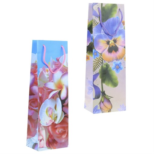 Пакет подарочный, L12 W8 H36 см, (в ассорт.) - фото 385613