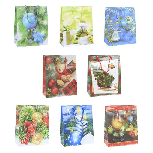 Пакет подарочный,  L26 W14 H32 см, (в ассорт.) - фото 385628