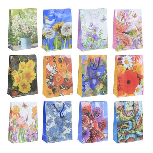 Пакет подарочный, L22 W10 H31 см, (в ассорт.) - фото 385935