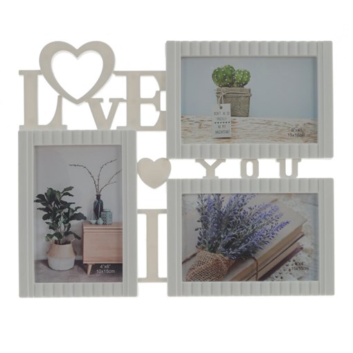 Фоторамка для 3-х фото, L31 W2 H26 см - фото 386087