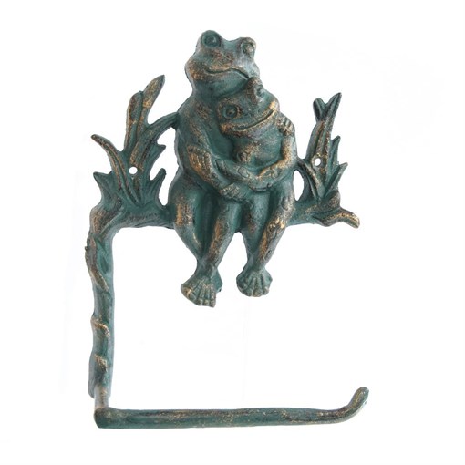 Держатель для туалетной бумаги "Лягушка", L15 W7 H20,5 см - фото 386470