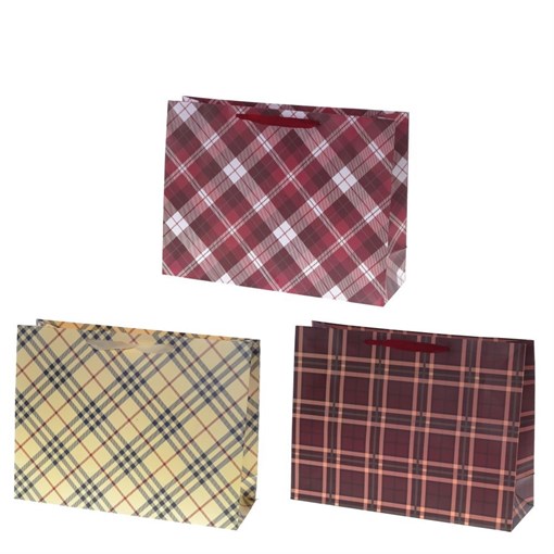 Пакет подарочный (бумага, плотность 250г/м2, блок 12 шт), L47 W15 H35 см, 3в. - фото 386490