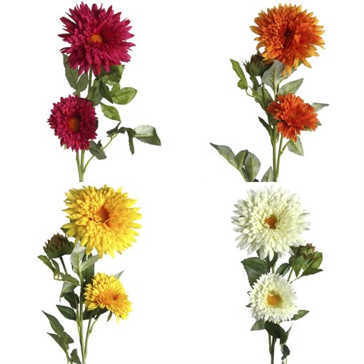 Цветок искусственный "Георгин", H70 cм, 4в. - фото 386552