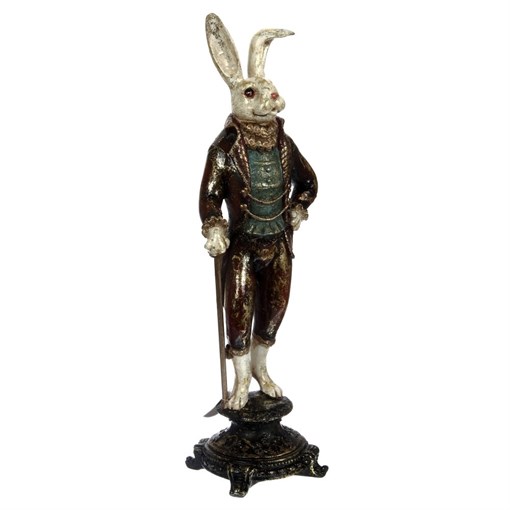 Фигурка декоративная "Заяц", L14 W11 H45 см - фото 386579