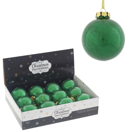 Украшение новогоднее "Шар", набор из 12-ти шт, D 8 см, L35,5 W26,5 H9 см - фото 386777