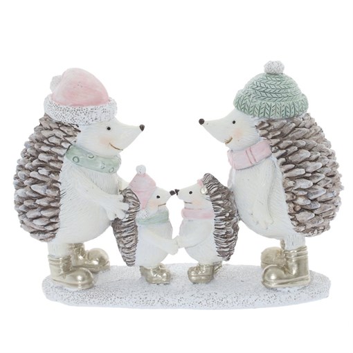 Фигурка декоративная "Ежики", L12 W4 H9 см - фото 386784