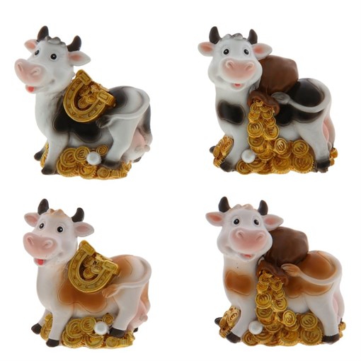 Фигурка декоративная "Коровка", L6 W3,5 H6 см, 4в. - фото 386789