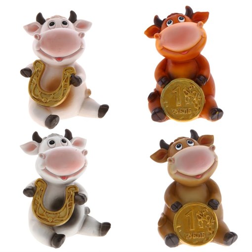 Копилка "Коровка", L8 W7,5 H10,5 см, 4в. - фото 386796