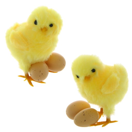 Фигурка декоративная "Цыпленок", L5,5 W4 H8 см, 2в. - фото 386905