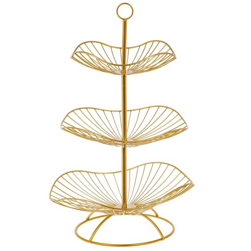 Ваза для фруктов 3-х ярусная, L31 W31 H47 см - фото 387028