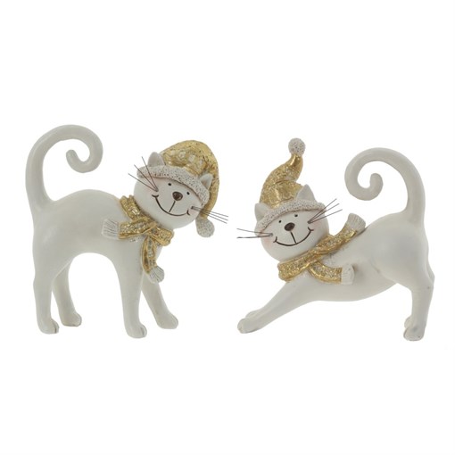 Фигурка декоративная "Кошка",  L13 W5,5 H14 см, 2в. - фото 387093