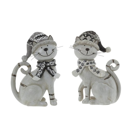 Фигурка декоративная "Кошка", L10 W6 H16 см, 2в. - фото 387098