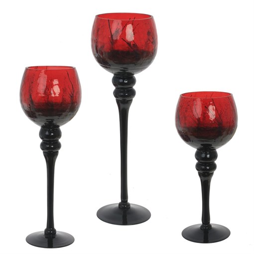 Подсвечник, набор из 3-х шт, L13 W13 H40 см - фото 387247