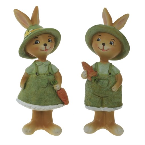 Фигурка декоративная "Заяц", L4,5 W4 H10,5 см, 2в. - фото 387270