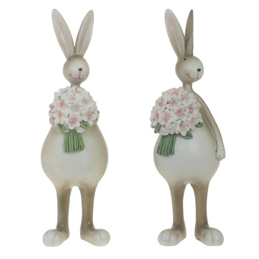 Фигурка декоративная "Заяц", L7 W7 H22 см, 2в. - фото 387354