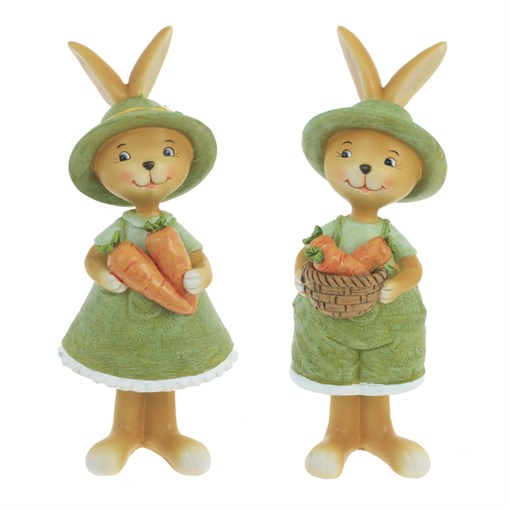 Фигурка декоративная "Заяц", L10 W8 H22 см, 2в. - фото 387363