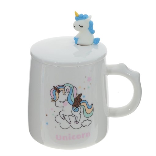 Кружка с крышкой и ложкой, 500 мл, L14 W9 H13 см - фото 387436