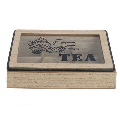 Шкатулка для чайных пакетиков, L24 W16 H8 см - фото 387469