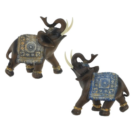Фигурка декоративная "Слон", L21 W9 H20 см, 2в. - фото 387473