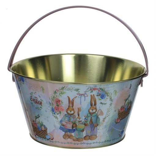 Изделие декоративное "Ведерко пасхальное", 1850 мл, L21 W19 H10 см - фото 387506