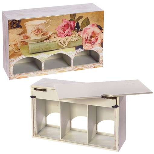 Шкатулка для чайных пакетиков, L27 W9 H17 см - фото 387599