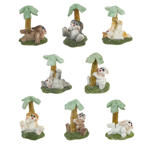 Фигурка декоративная "Заяц", L6 W6 H6,5 см, 8в. - фото 387831