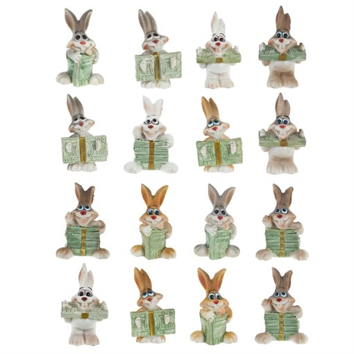 Фигурка декоративная "Заяц", L3 W3 H5 см, 16в. - фото 387891